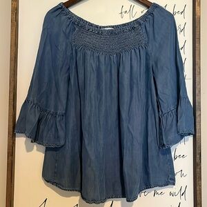 beachlunchlounge Collection Chambray Top Size L